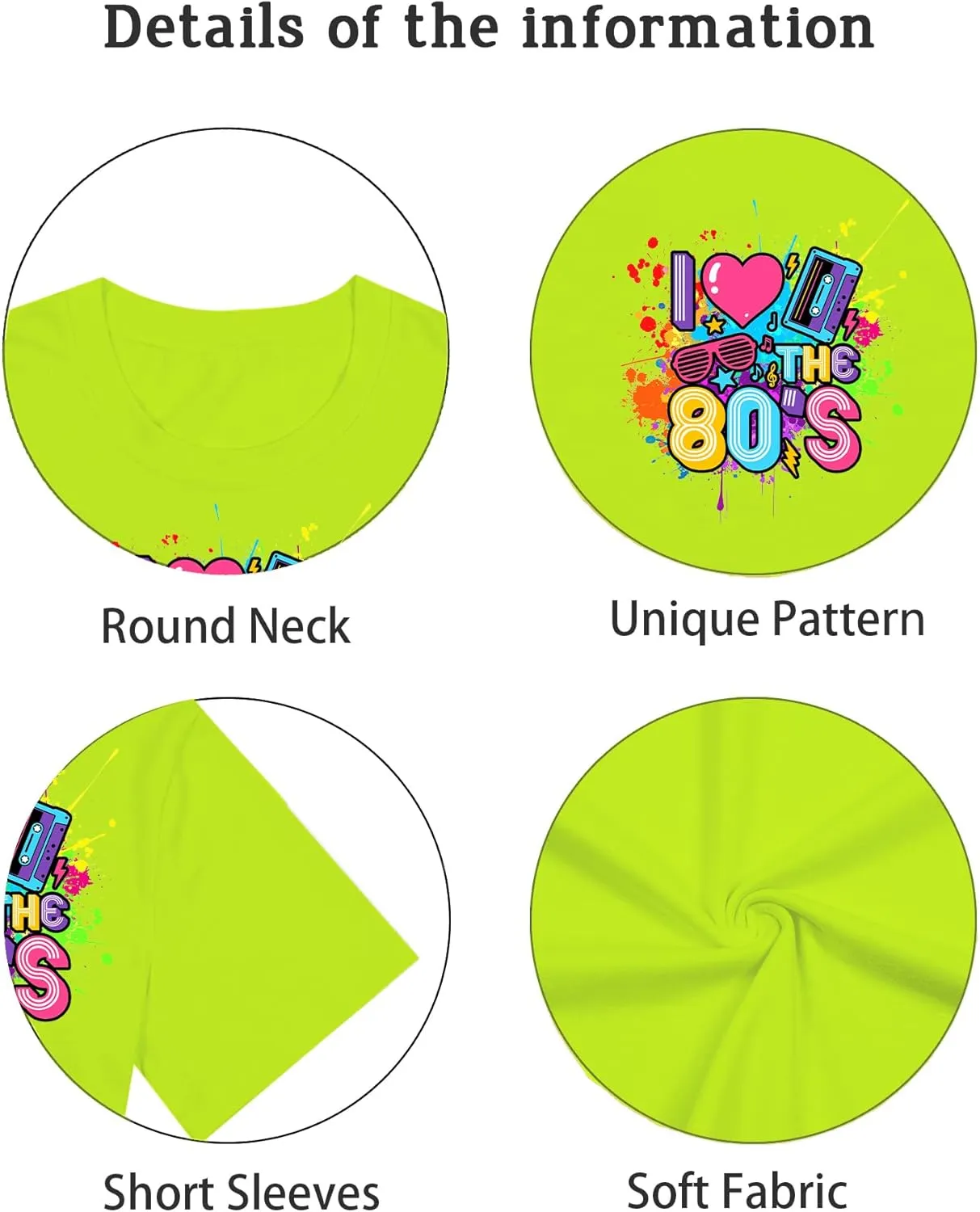 80s Shirts for Women I Love The 80s T Shirts 80's Themed Disco Music Top 1980s Party Graphic Tee Casual Outfit