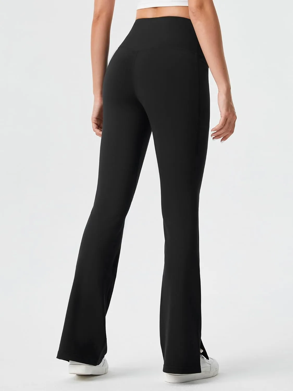 AFITNE Women's Flare Leggings High Waist Yoga Pants with Pockets Tummy Control Workout Casual Bootcut Pants