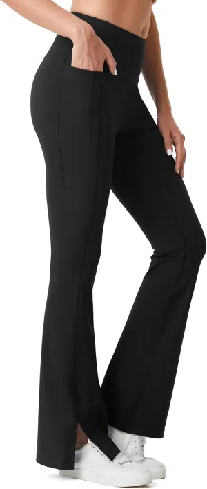 AFITNE Women's Flare Leggings High Waist Yoga Pants with Pockets Tummy Control Workout Casual Bootcut Pants