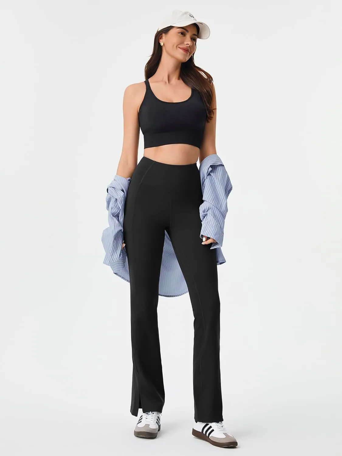AFITNE Women's Flare Leggings High Waist Yoga Pants with Pockets Tummy Control Workout Casual Bootcut Pants
