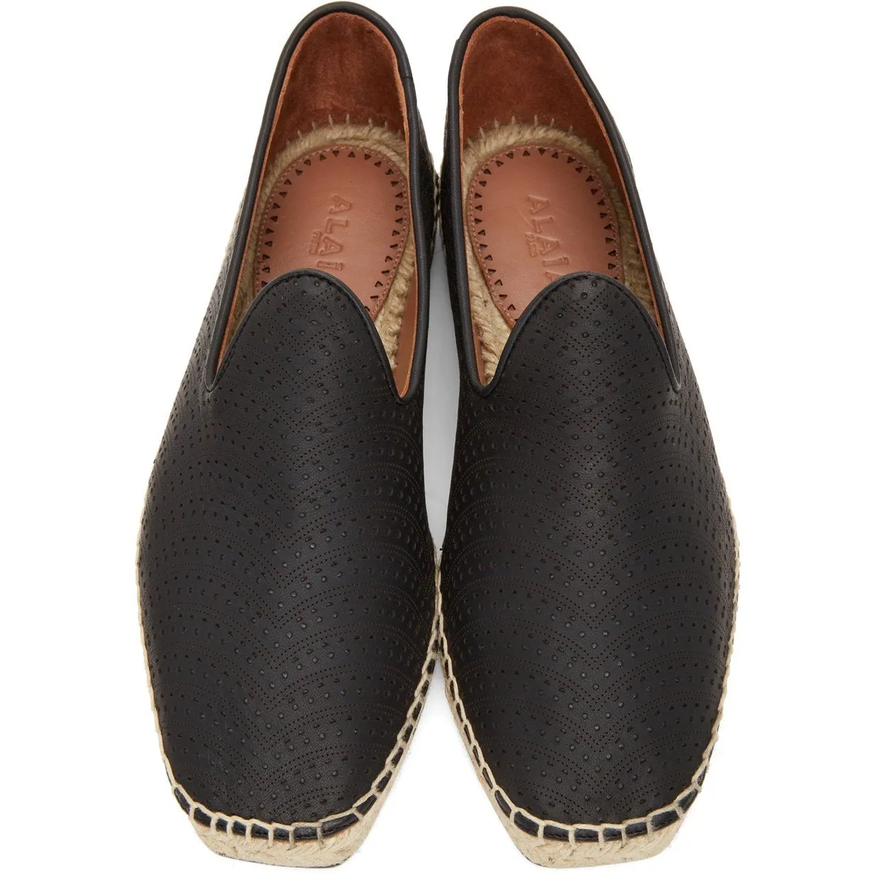 ALAÃA Black Micro Vienne Vague Openwork Espadrilles