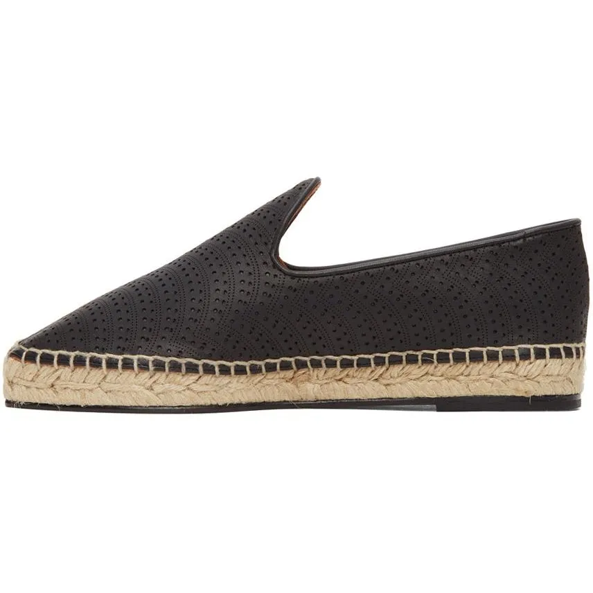 ALAÃA Black Micro Vienne Vague Openwork Espadrilles