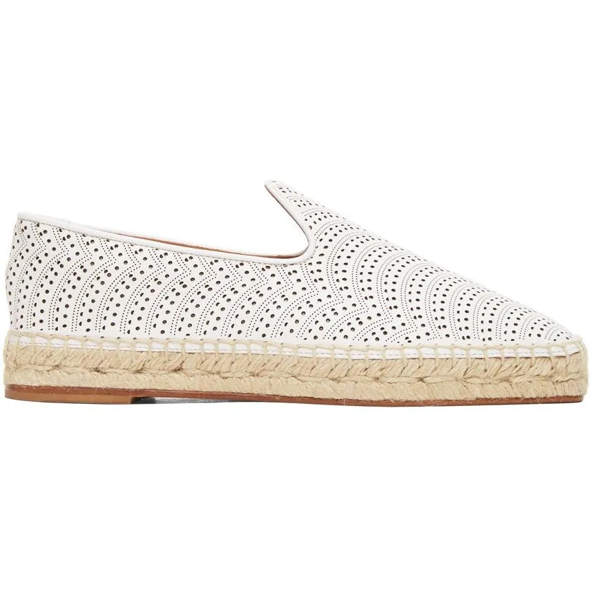 ALAÃA Off-White Micro Vienne Vague Openwork Espadrilles