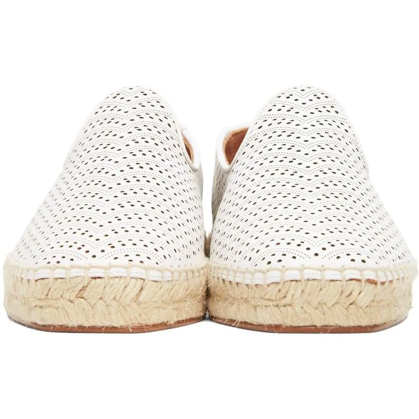 ALAÃA Off-White Micro Vienne Vague Openwork Espadrilles