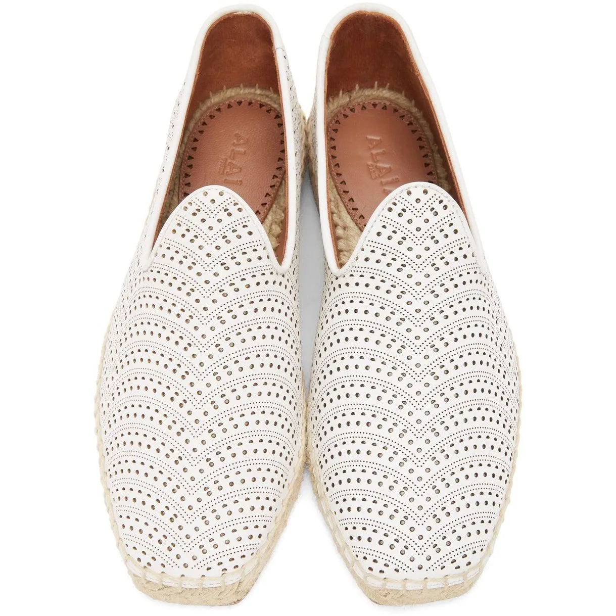 ALAÃA Off-White Micro Vienne Vague Openwork Espadrilles