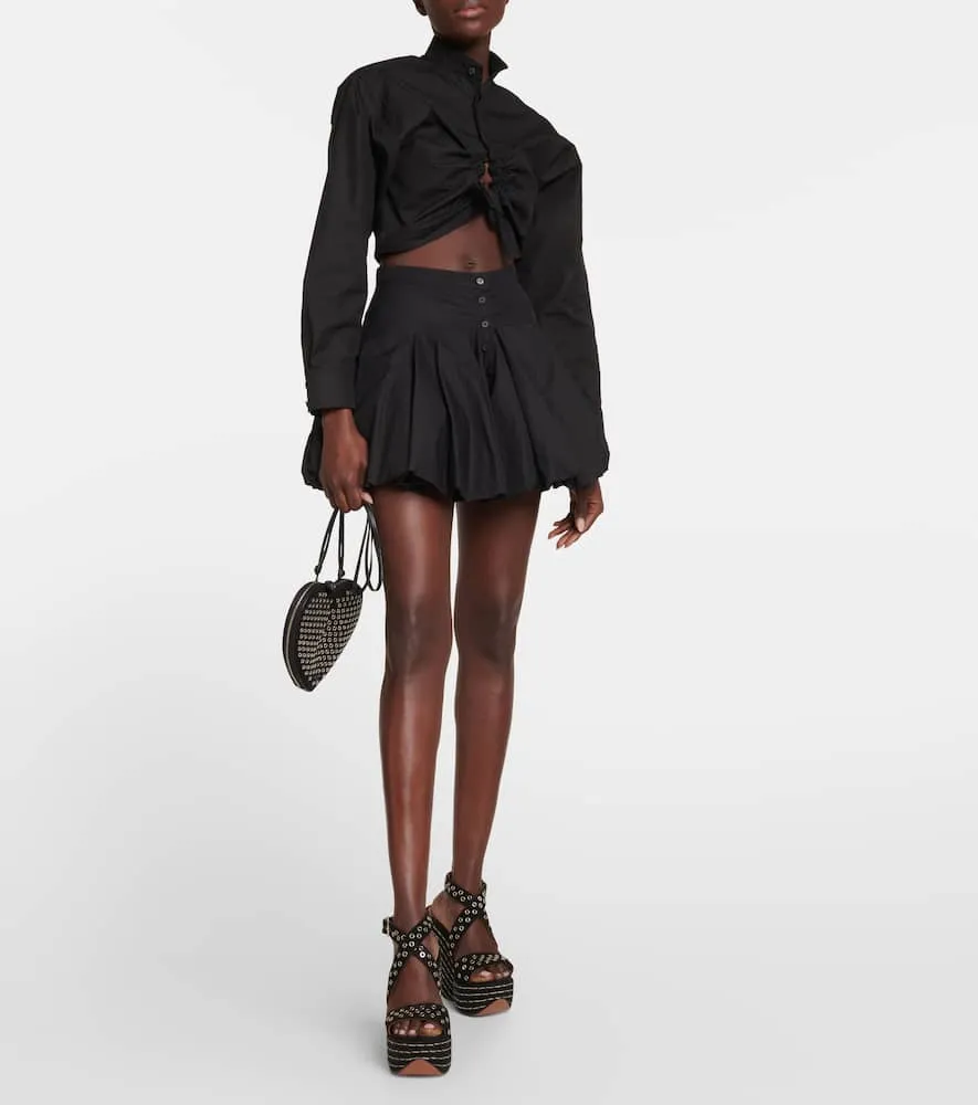 Alaia Embellished suede wedge sandals