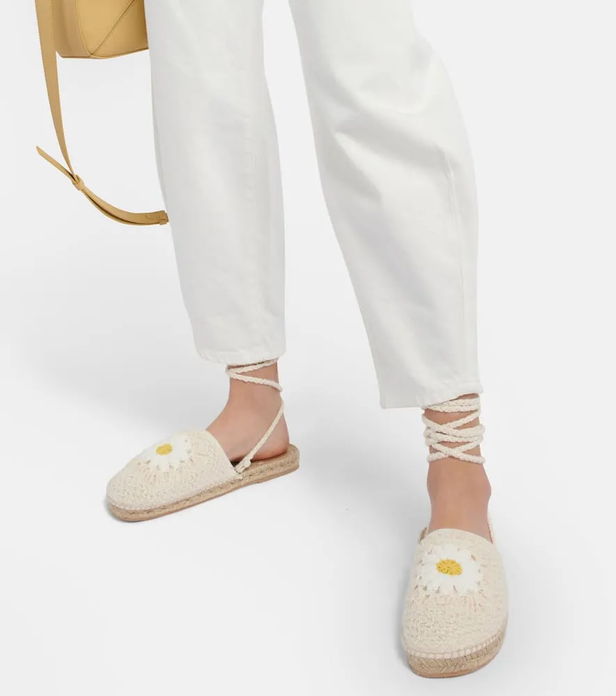 Alanui Daisy crochet espadrilles