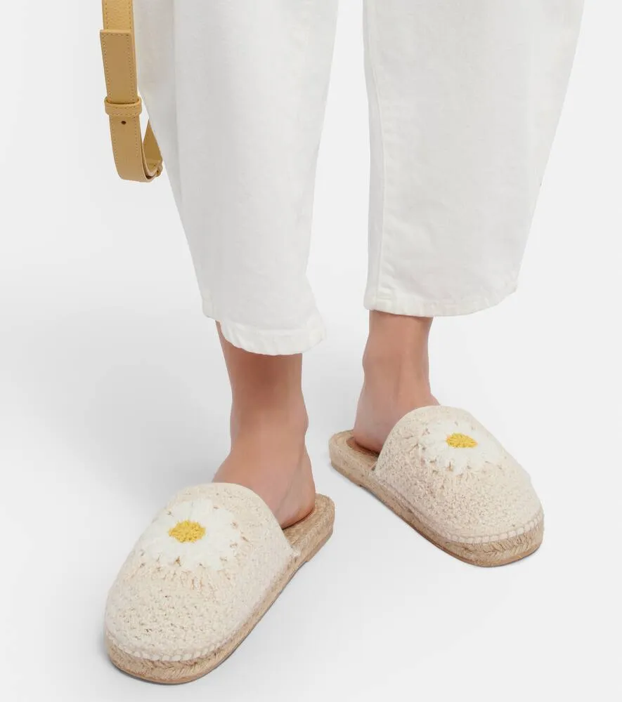Alanui Daisy crochet espadrilles