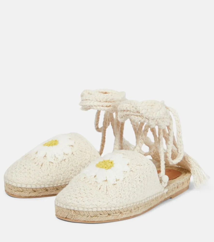 Alanui Daisy crochet espadrilles
