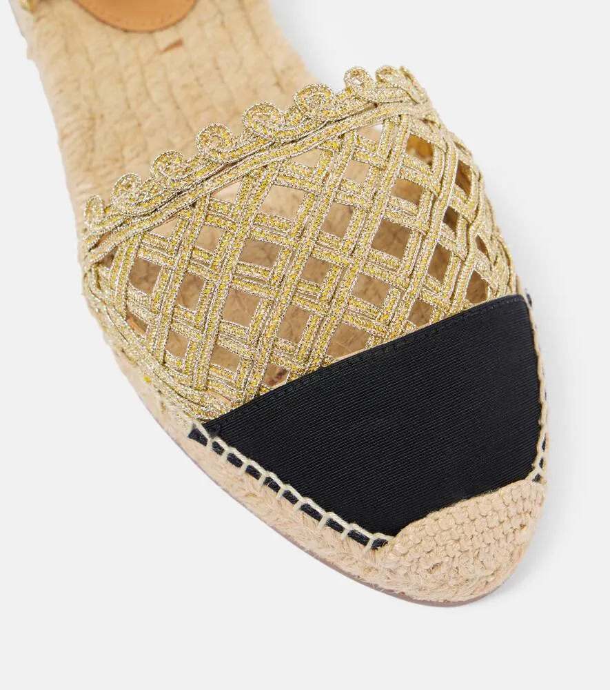 Aquazzura Sunburst raffia espadrille sandals