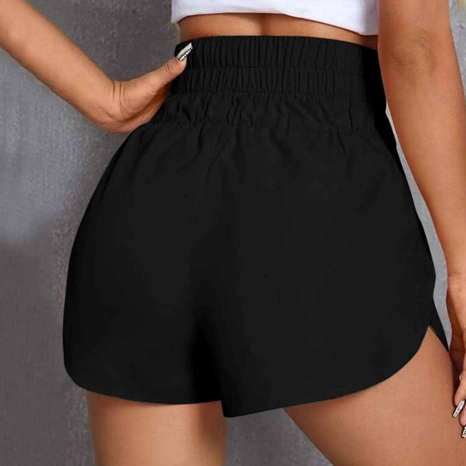 Athletic Shorts for Women Elastic High Waisted Quick Dry Running Shorts Summer Casual Lightweight Workout Gym Shorts