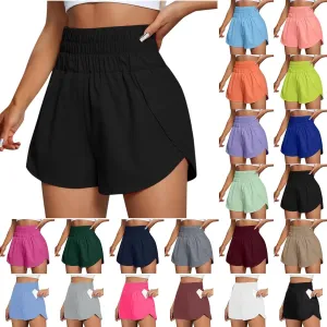 Athletic Shorts for Women Elastic High Waisted Quick Dry Running Shorts Summer Casual Lightweight Workout Gym Shorts