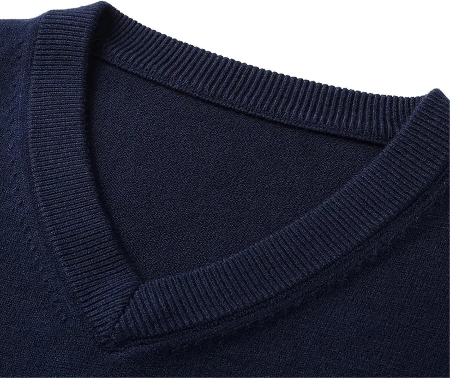 Autumn Winter Men's V-Neck Thick Sweaters Man Business Solid Color Warm Knit Pullover Male Solid Color Jumpers