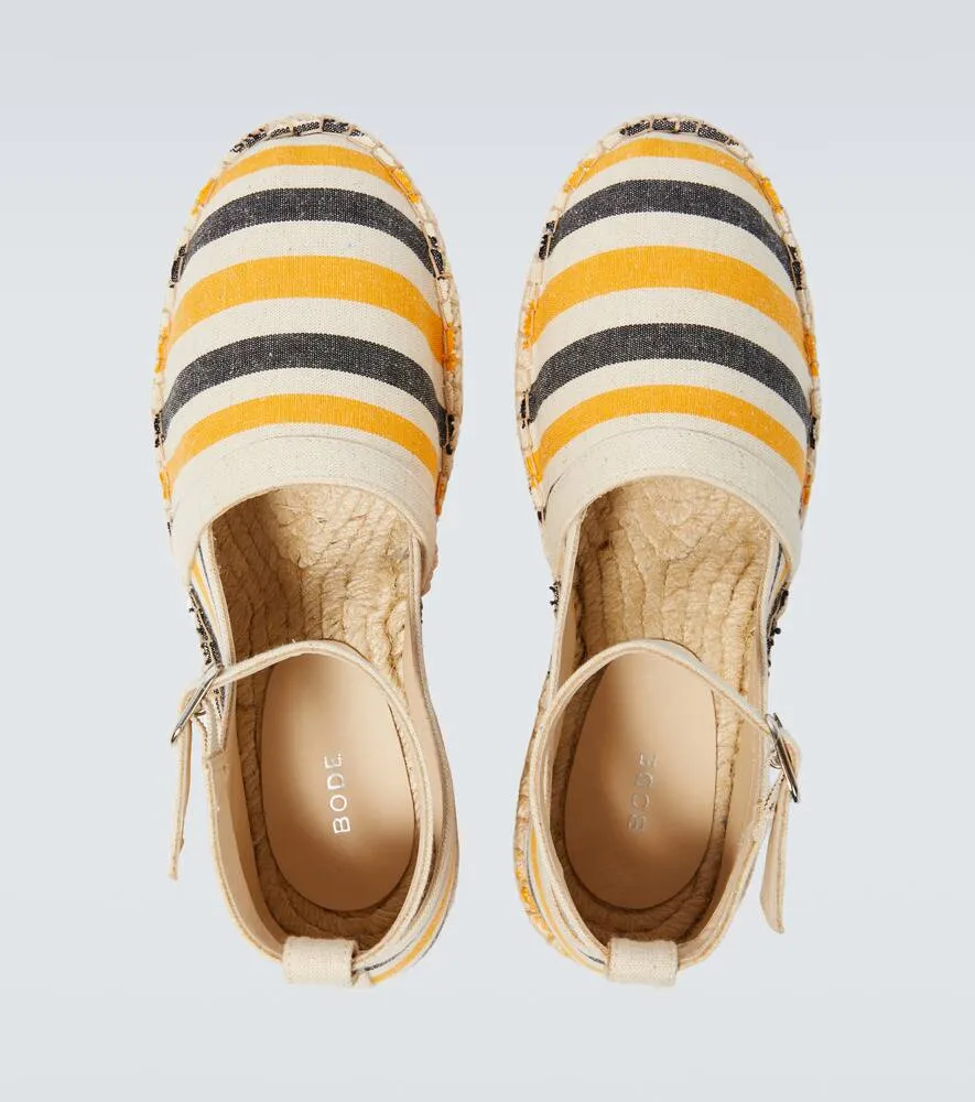 Bode Namesake striped espadrilles