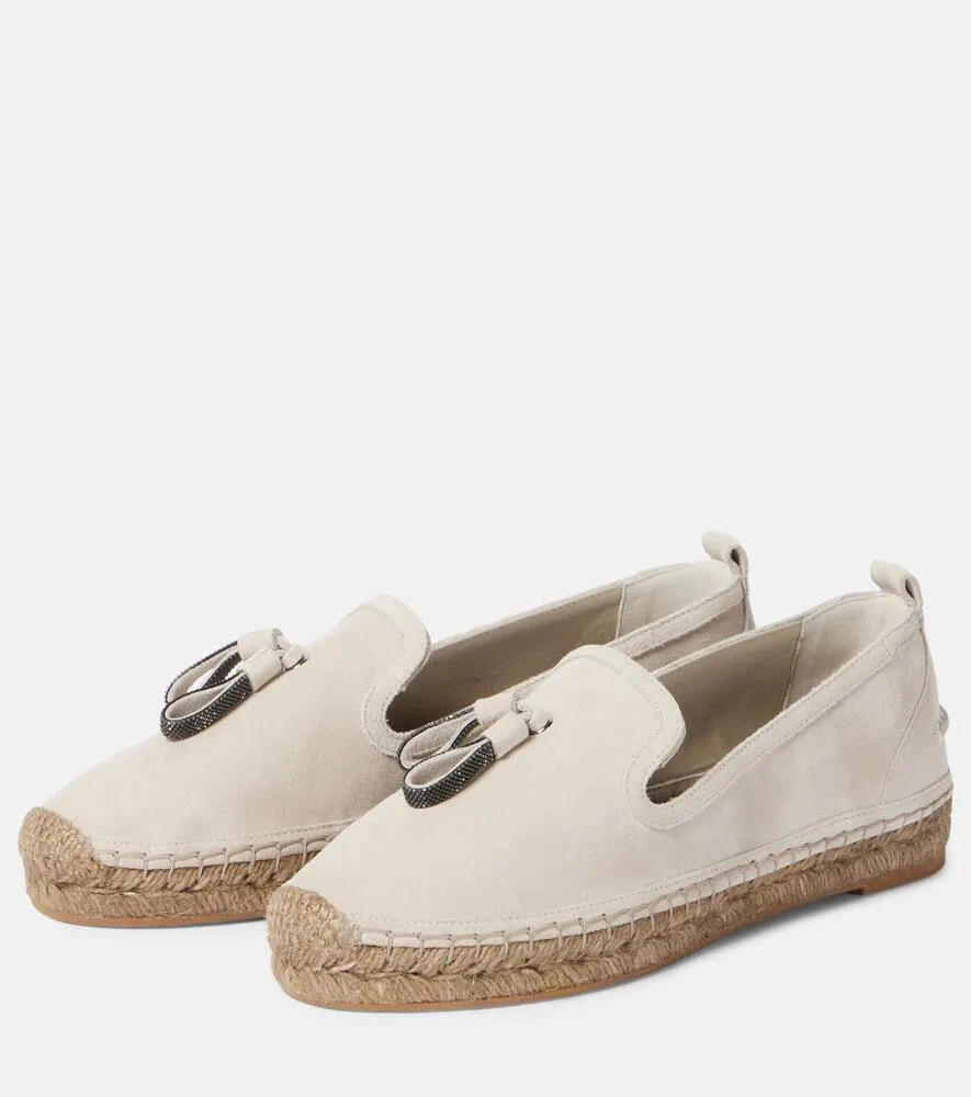 Brunello Cucinelli Monili suede espadrilles