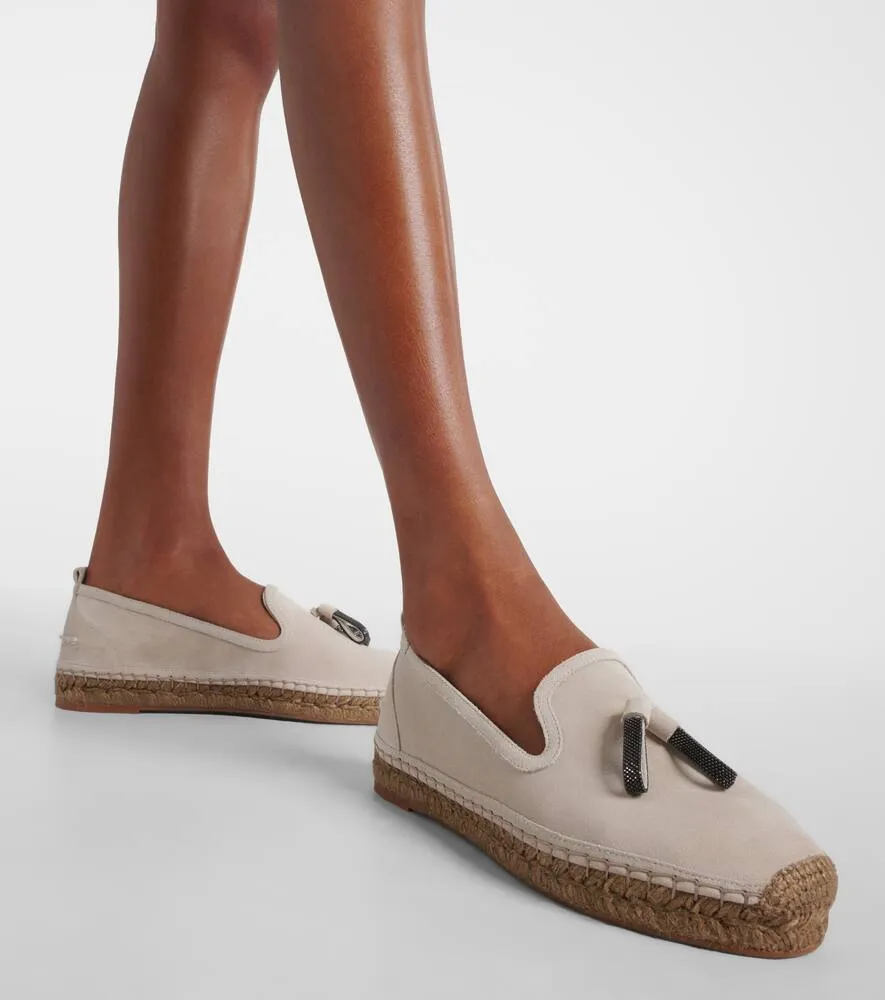 Brunello Cucinelli Monili suede espadrilles