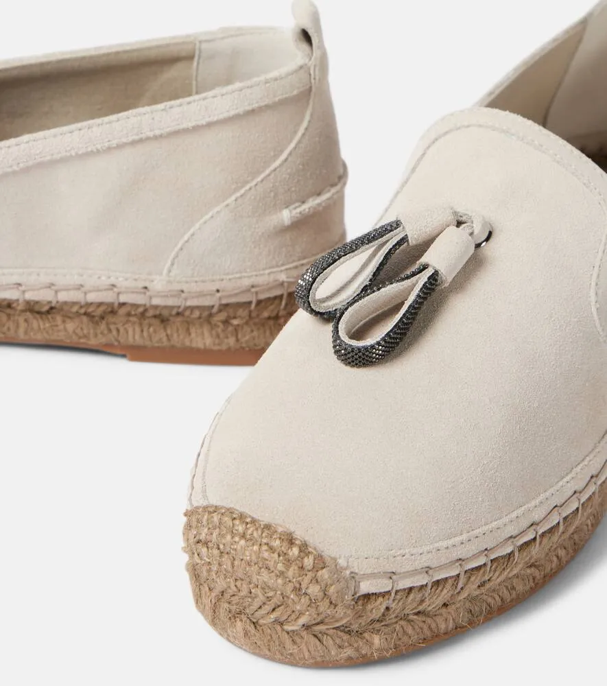 Brunello Cucinelli Monili suede espadrilles