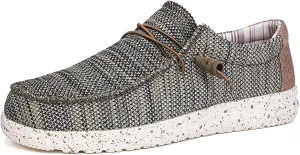 Casual Boat Shoes,Canvas Lightweight & Breathable Mesh Men's Loafers & Slip-ons,Summer Comfy Slip Resistant Mens Deck Shoes,for All Day