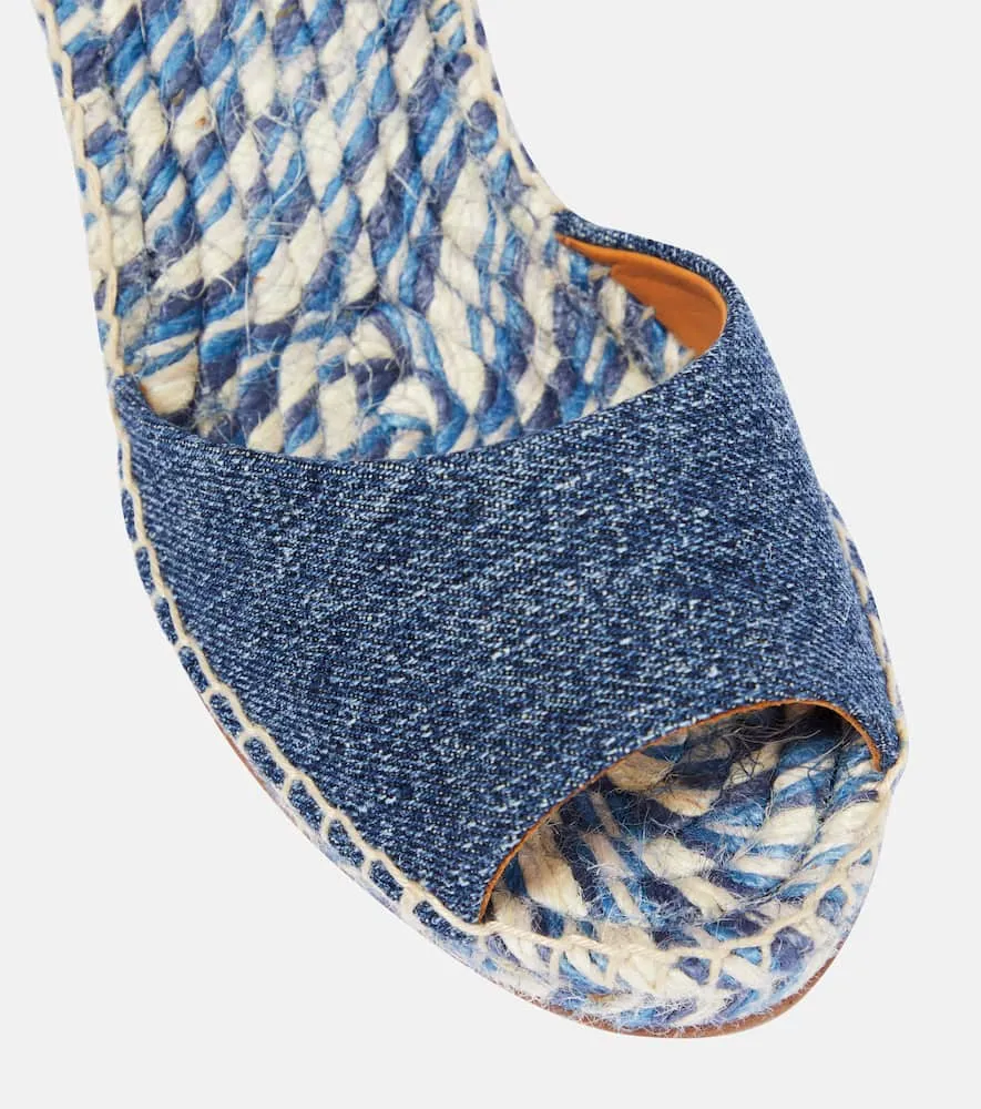 Chloe Piia denim espadrille wedges