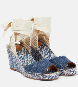 Chloe Piia denim espadrille wedges