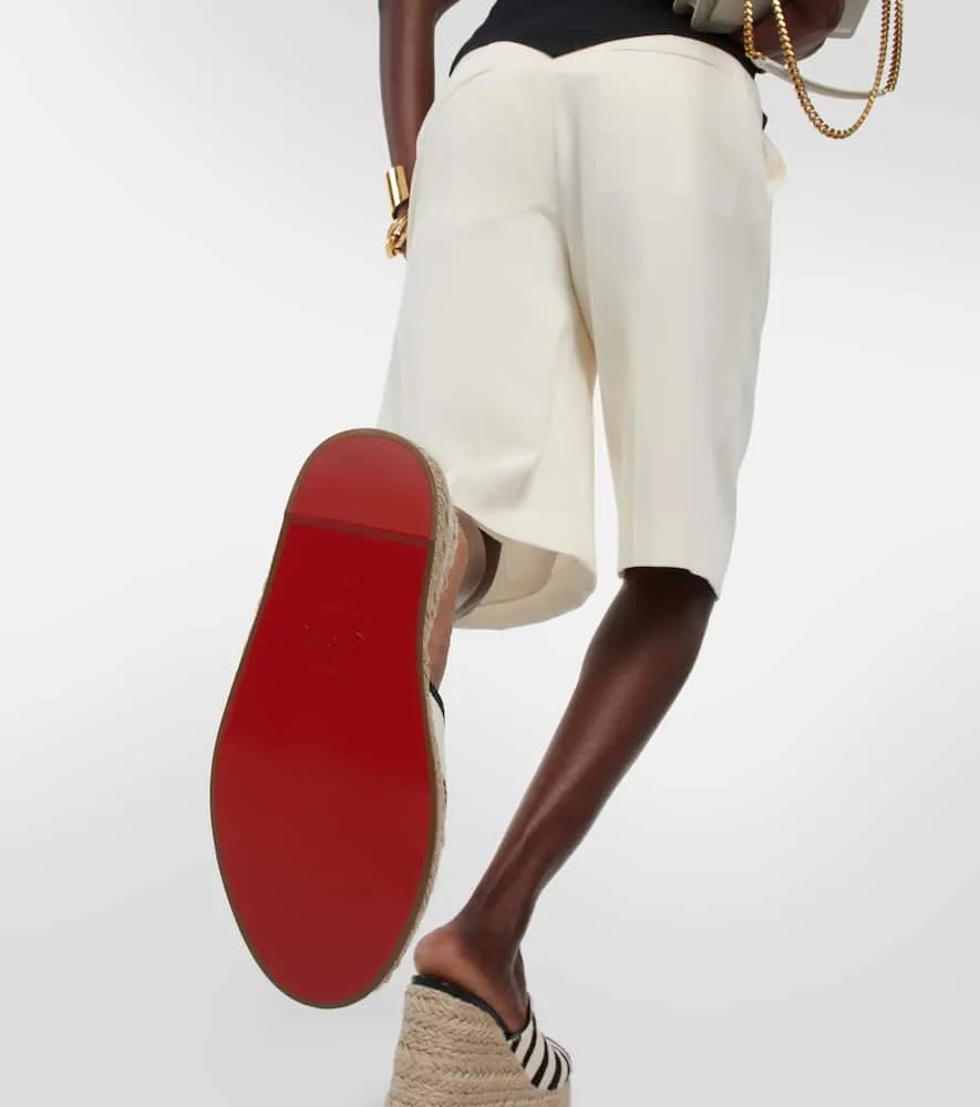 Christian Louboutin Ariella zebra-print calf hair espadrille wedges