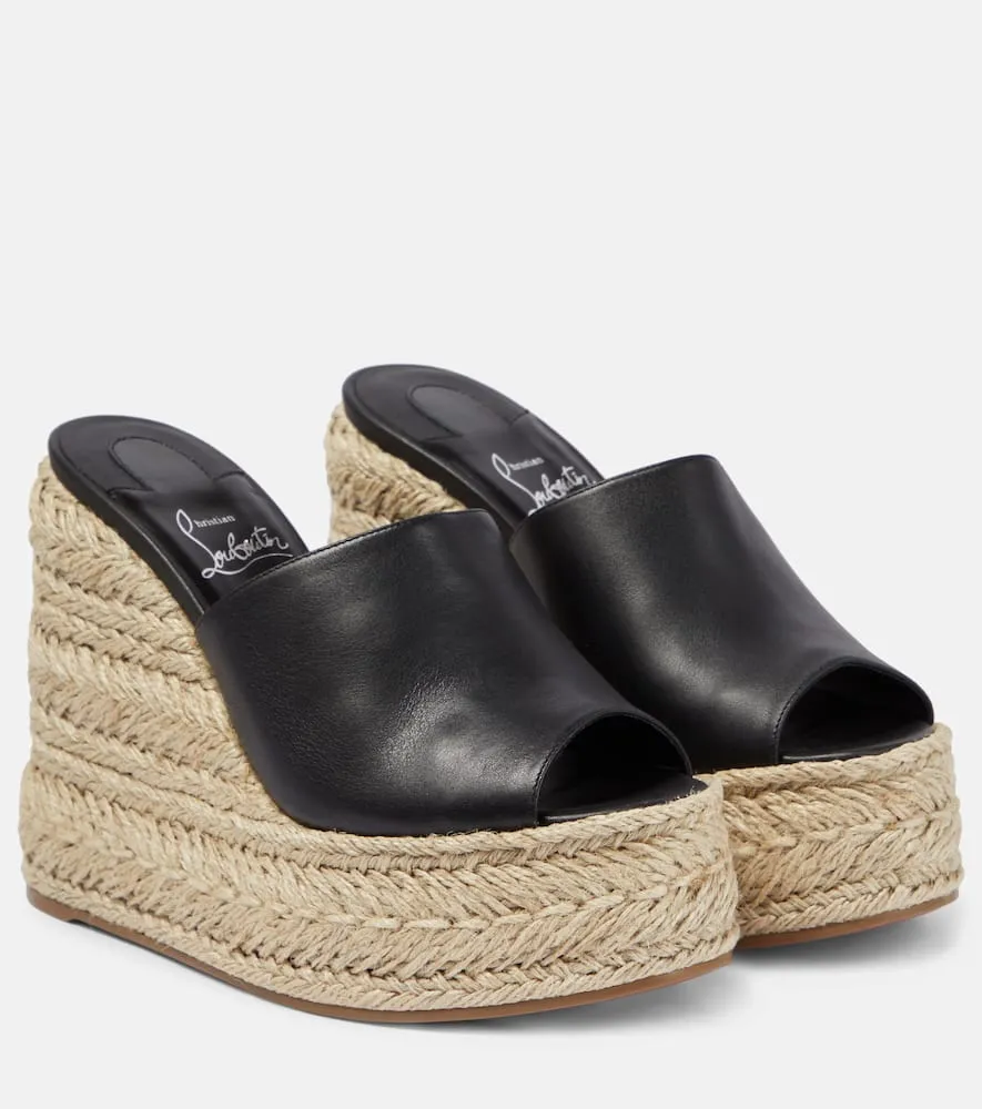 Christian Louboutin Ariella Zeppa leather espadrille sandals