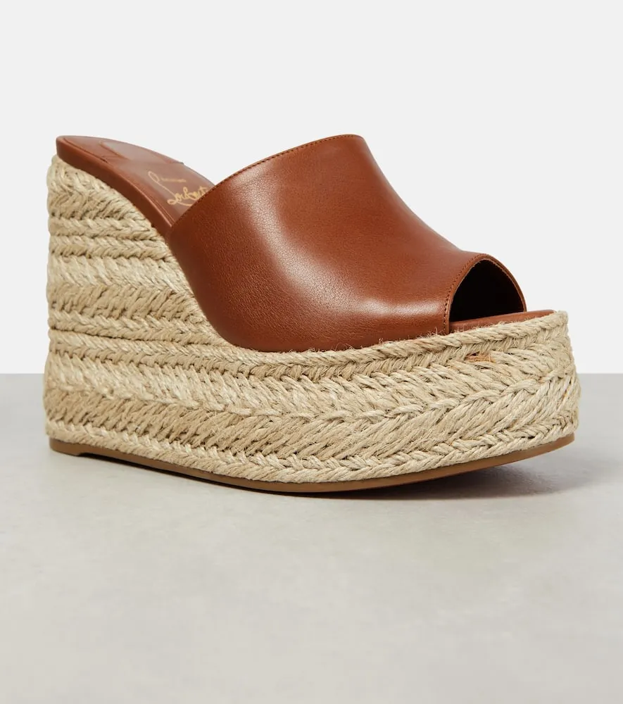 Christian Louboutin Ariella Zeppa leather espadrille wedges