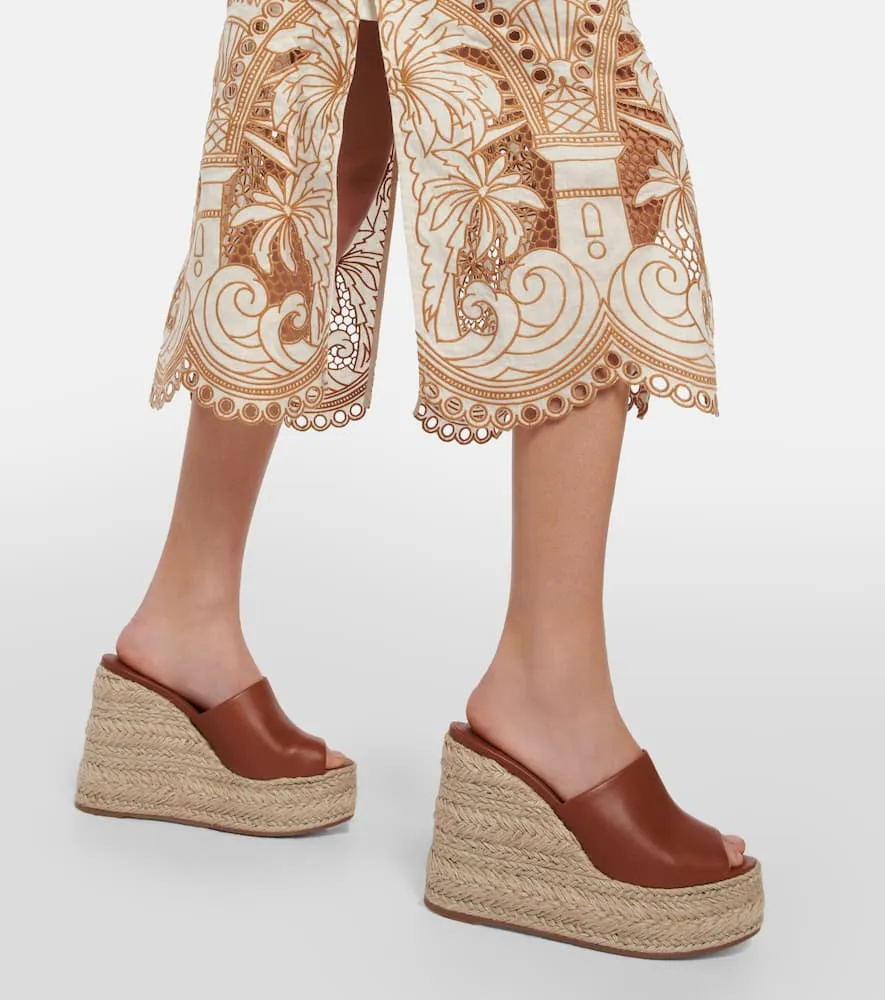 Christian Louboutin Ariella Zeppa leather espadrille wedges