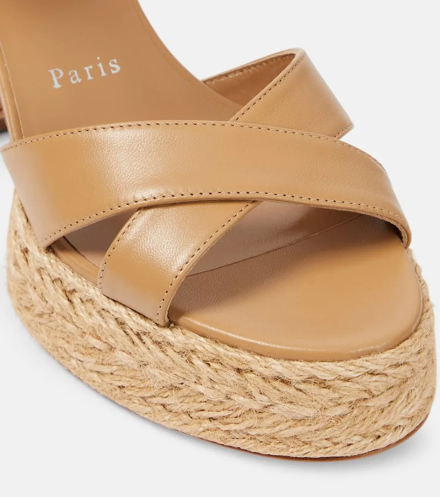 Christian Louboutin Calakala 70 leather espadrille sandals