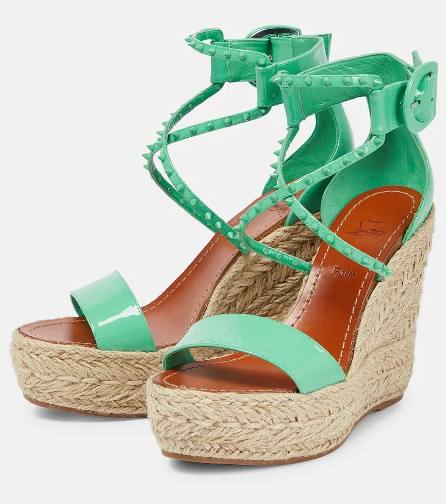 Christian Louboutin Chocazeppa 120 embellished wedge sandals