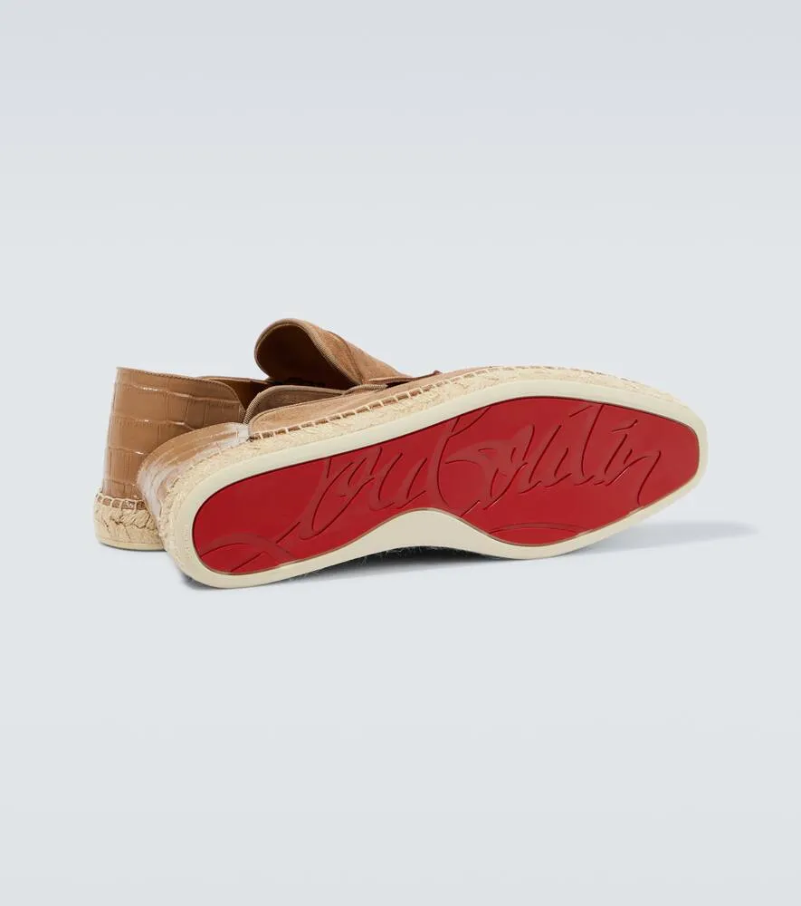 Christian Louboutin Paquepapa No Back suede espadrilles