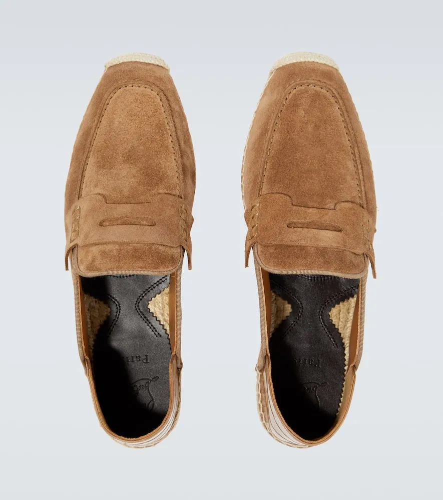 Christian Louboutin Paquepapa No Back suede espadrilles