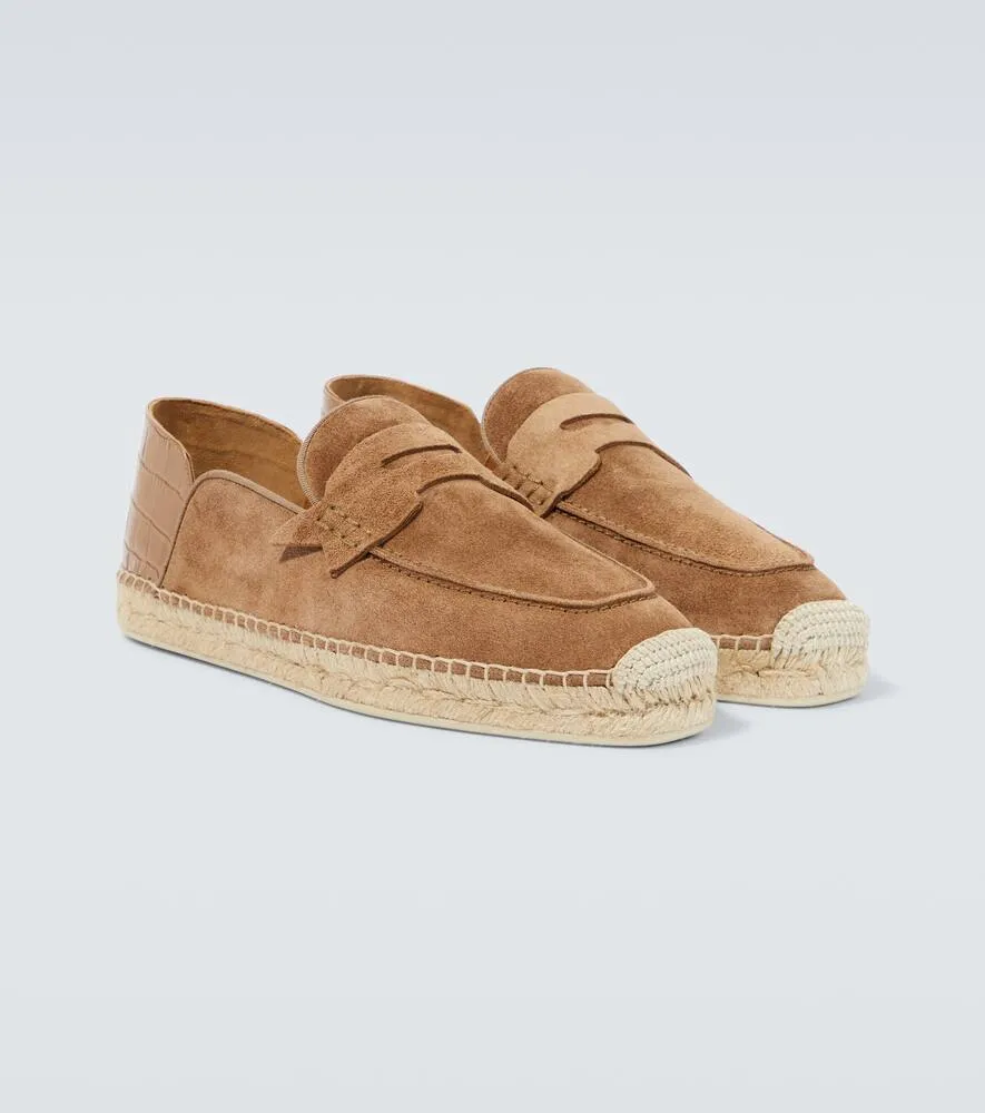 Christian Louboutin Paquepapa No Back suede espadrilles