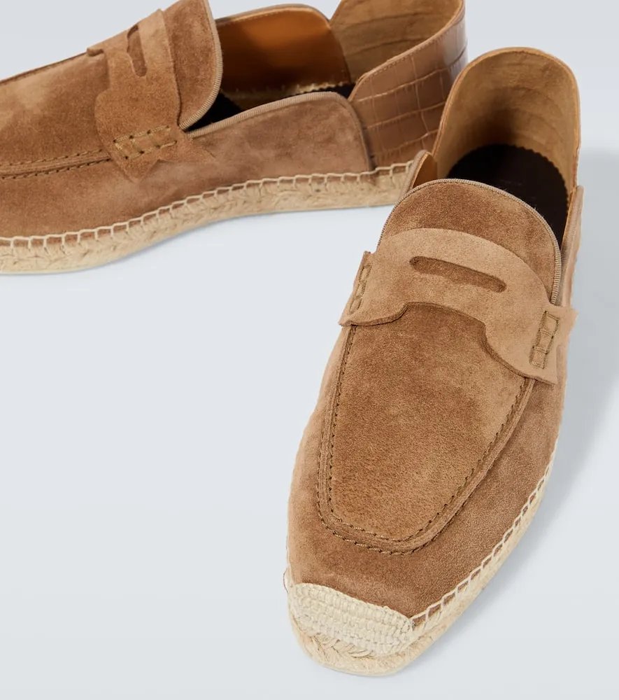 Christian Louboutin Paquepapa No Back suede espadrilles