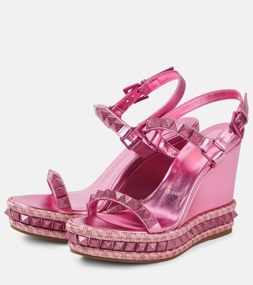Christian Louboutin Pyraclou 110 leather espadrilles