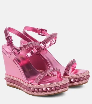 Christian Louboutin Pyraclou 110 leather espadrilles