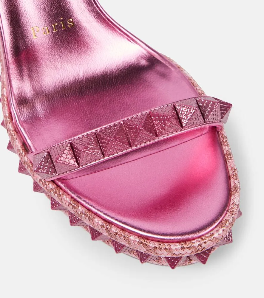 Christian Louboutin Pyraclou 110 leather espadrilles