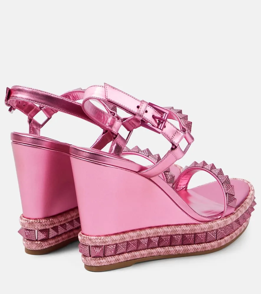 Christian Louboutin Pyraclou 110 leather espadrilles