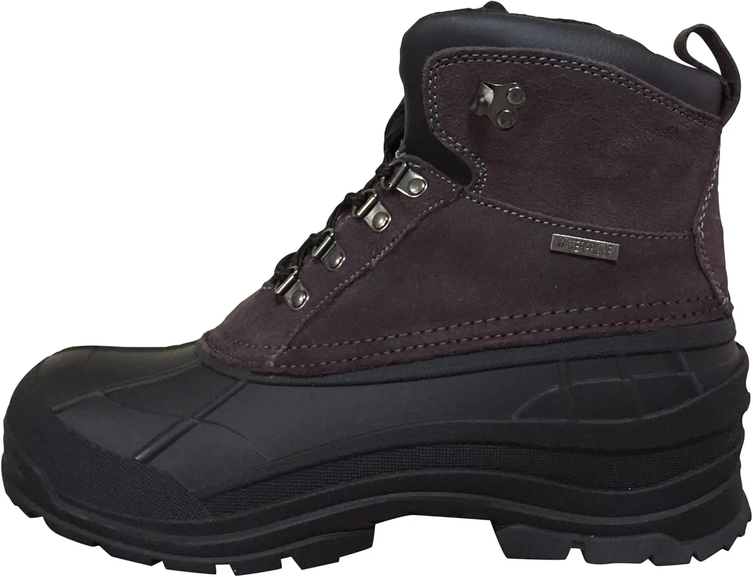 Climate X Mens YSC1 Winter Snow Boots Water Resistance Snow and Hiking, Black Brown