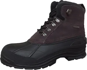 Climate X Mens YSC1 Winter Snow Boots Water Resistance Snow and Hiking, Black Brown