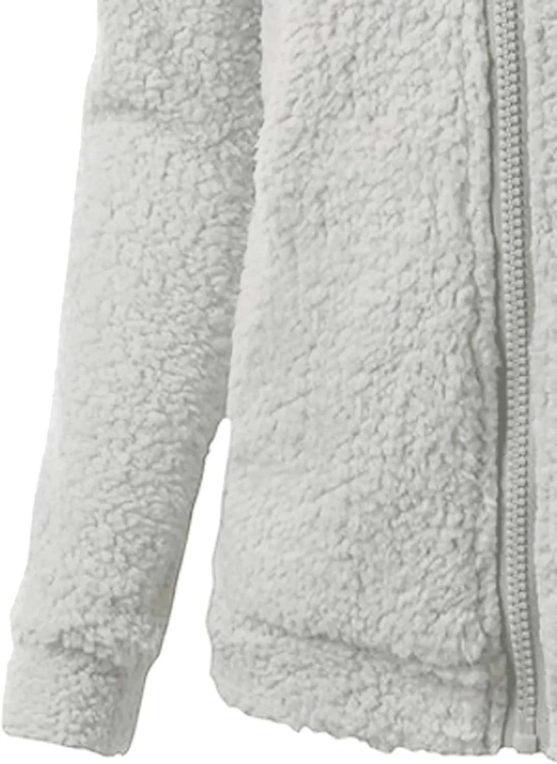 COTECRAM Sherpa Jackets for Women 2023 Plus Size Long Sleeve Zip Up Hoodies Fall Winter Fleece Coats Pockets Casual Clothes