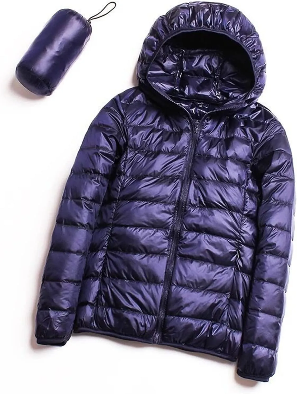 COTECRAM Women 2023 Trendy Puffer Jacket Hooded Warm Lightweight Zip Up Packable Quilted Coat Outerwear Casual Winter Clothes