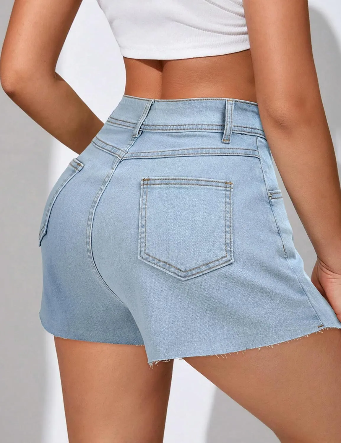 Denim Skort for Women High Waisted U Hem Y2K Jean Skort for Women Trendy Mini Skirt with Shorts and Pockets