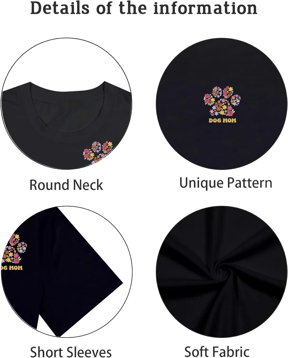 Dog Mom Shirt for Women Oversized Mama T-Shirt Funny Dog Paw Graphic Tees Casual Loose Tops