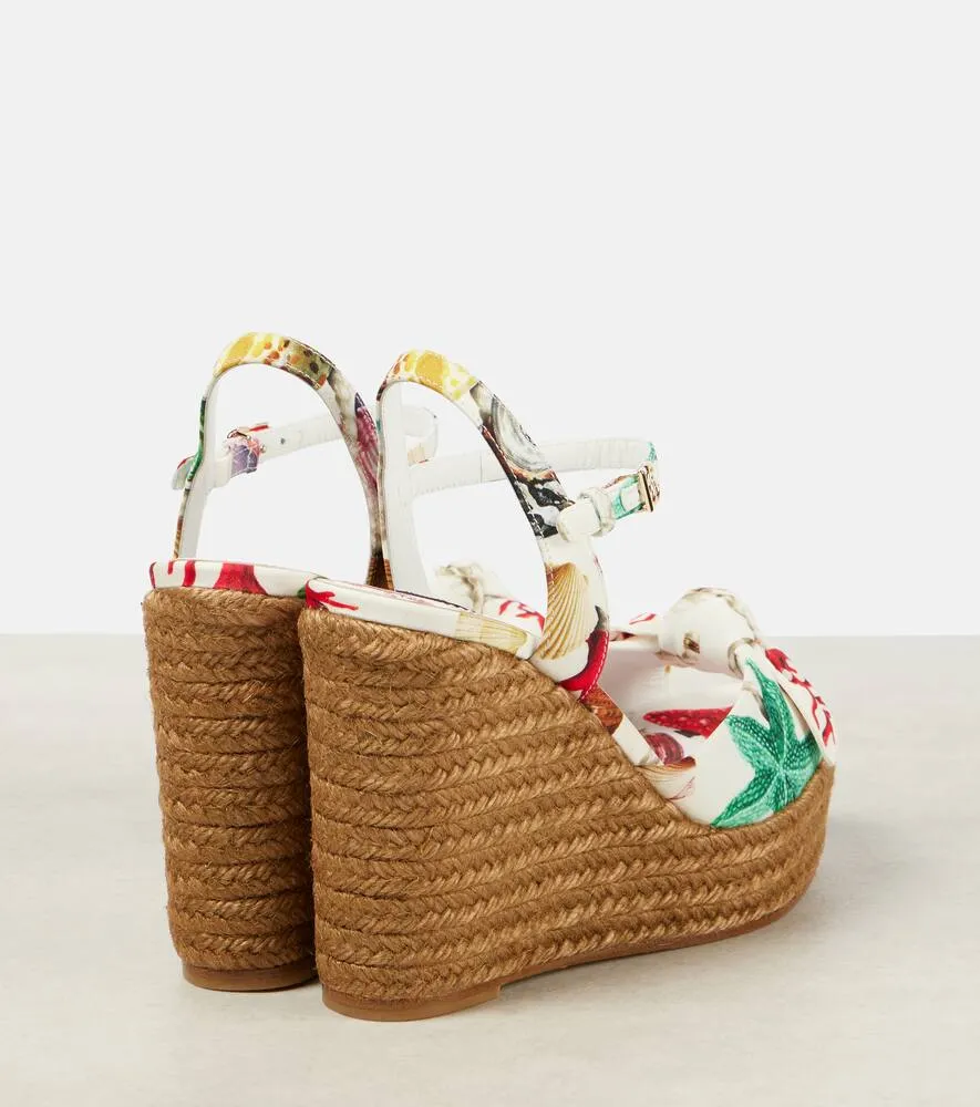 Dolce&Gabbana Capri Cava printed espadrille wedges