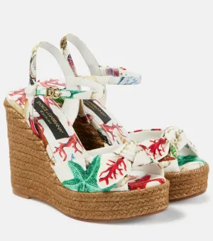 Dolce&Gabbana Capri Cava printed espadrille wedges