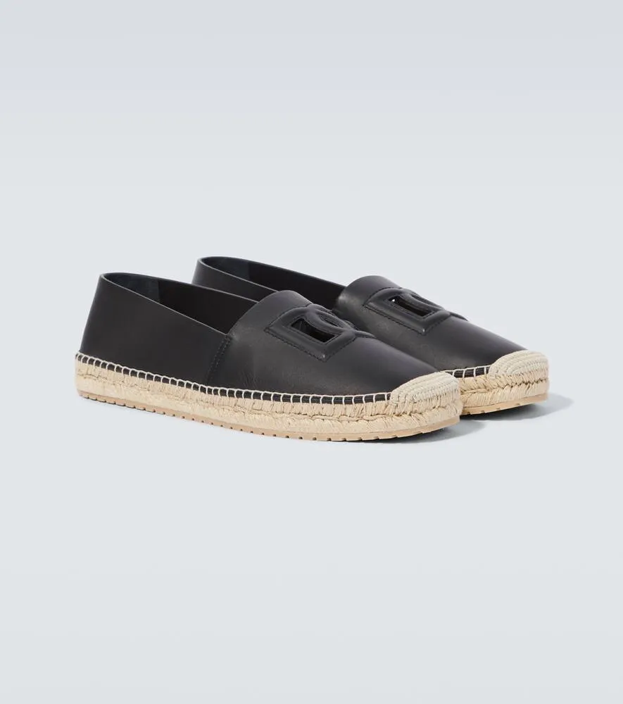 Dolce&Gabbana DG leather espadrilles