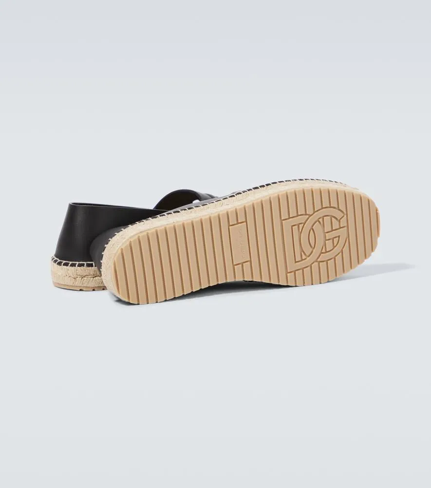 Dolce&Gabbana DG leather espadrilles