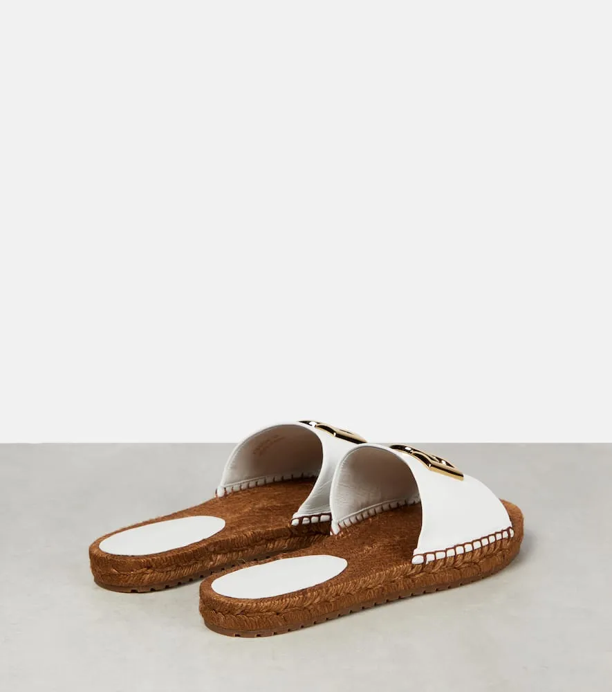 Dolce&Gabbana Embellished leather espadrilles