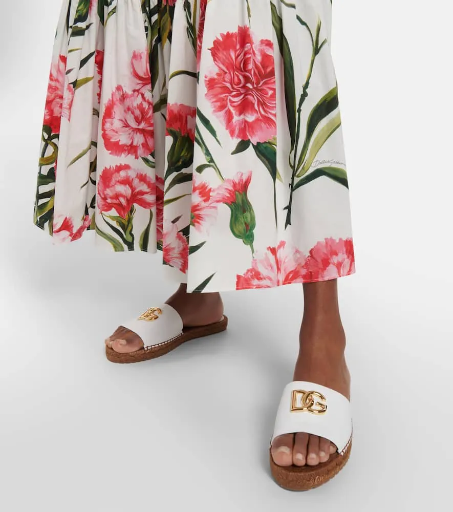 Dolce&Gabbana Embellished leather espadrilles